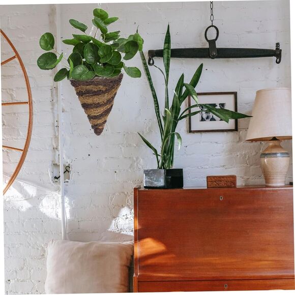 Hanging Planter Hanging Chain Basket Orchid Rattan Hanging Basket Indoor Outdoor - Picture 7 of 9